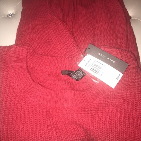 NEW Only Mine Cherry Red Knit Hi-Lo Sweater Size XL - Picture 12 of 15